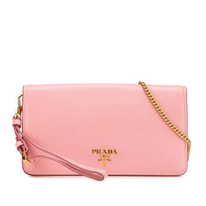 Prada Saffiano Lux Wallet on Chain