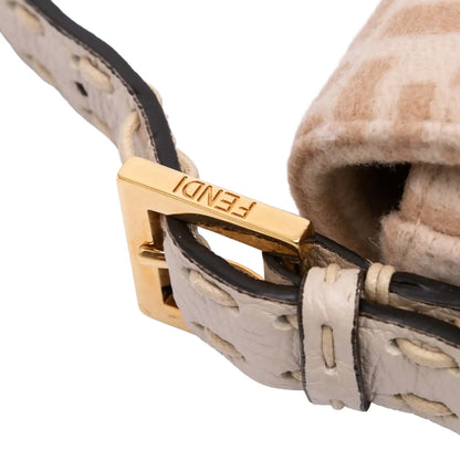 Fendi Zucca Wool Selleria Baguette