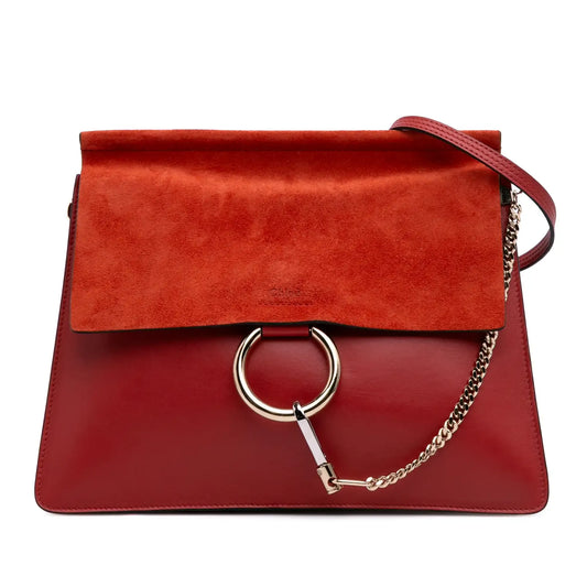 Chloé Medium Calfskin and Suede Faye Crossbody