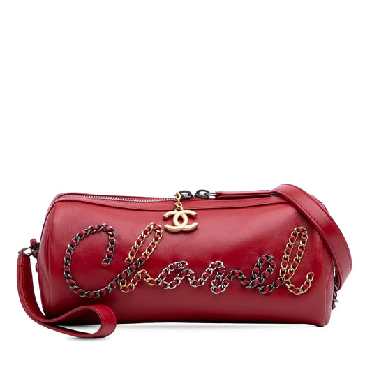 Chanel Calfskin Signature Chain 20s Bowling Bag