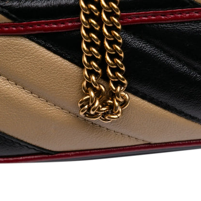 Gucci Super Mini GG Marmont Matelasse Leather Torchon Flap Crossbody