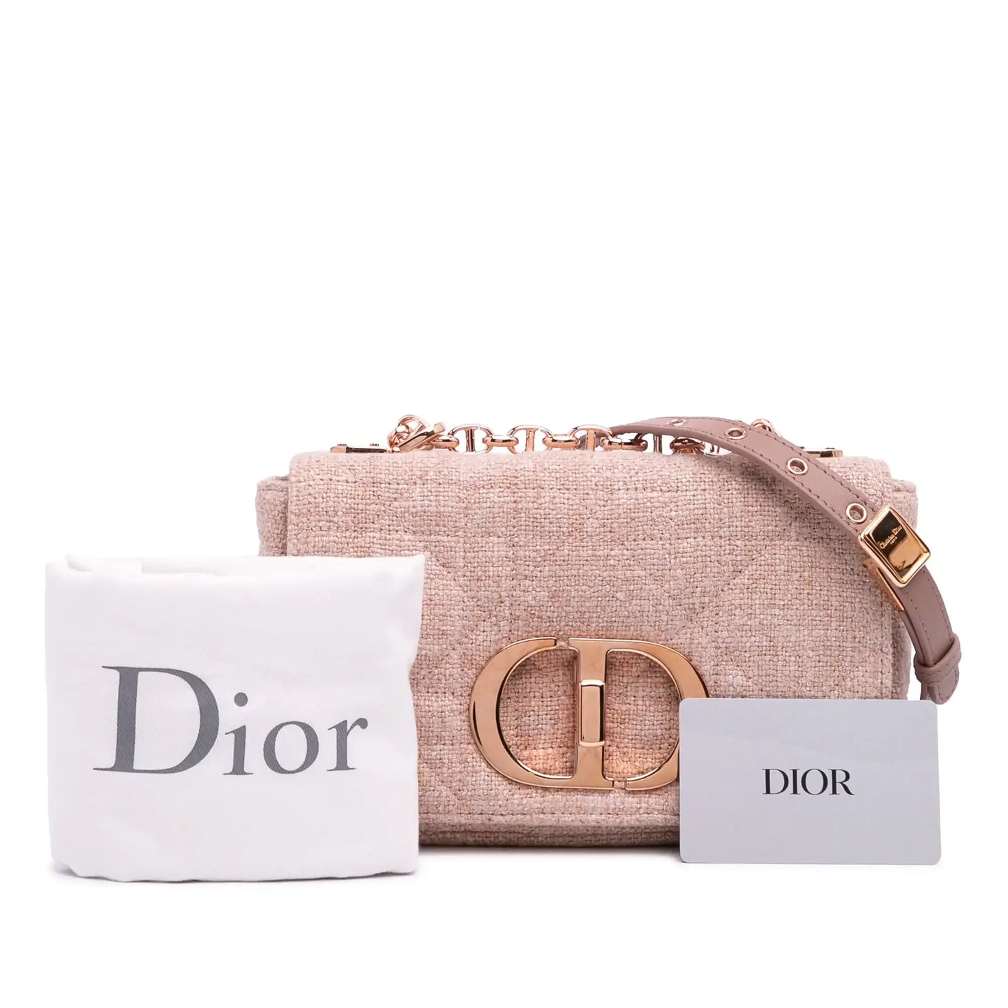 Dior mall Tweed Macrocannage Caro Bag