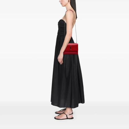 Saint Laurent Medium Croc Embossed Leather Sunset Crossbody