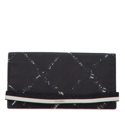 Chanel Old Travel Line Nylon Bifold Long Wallet