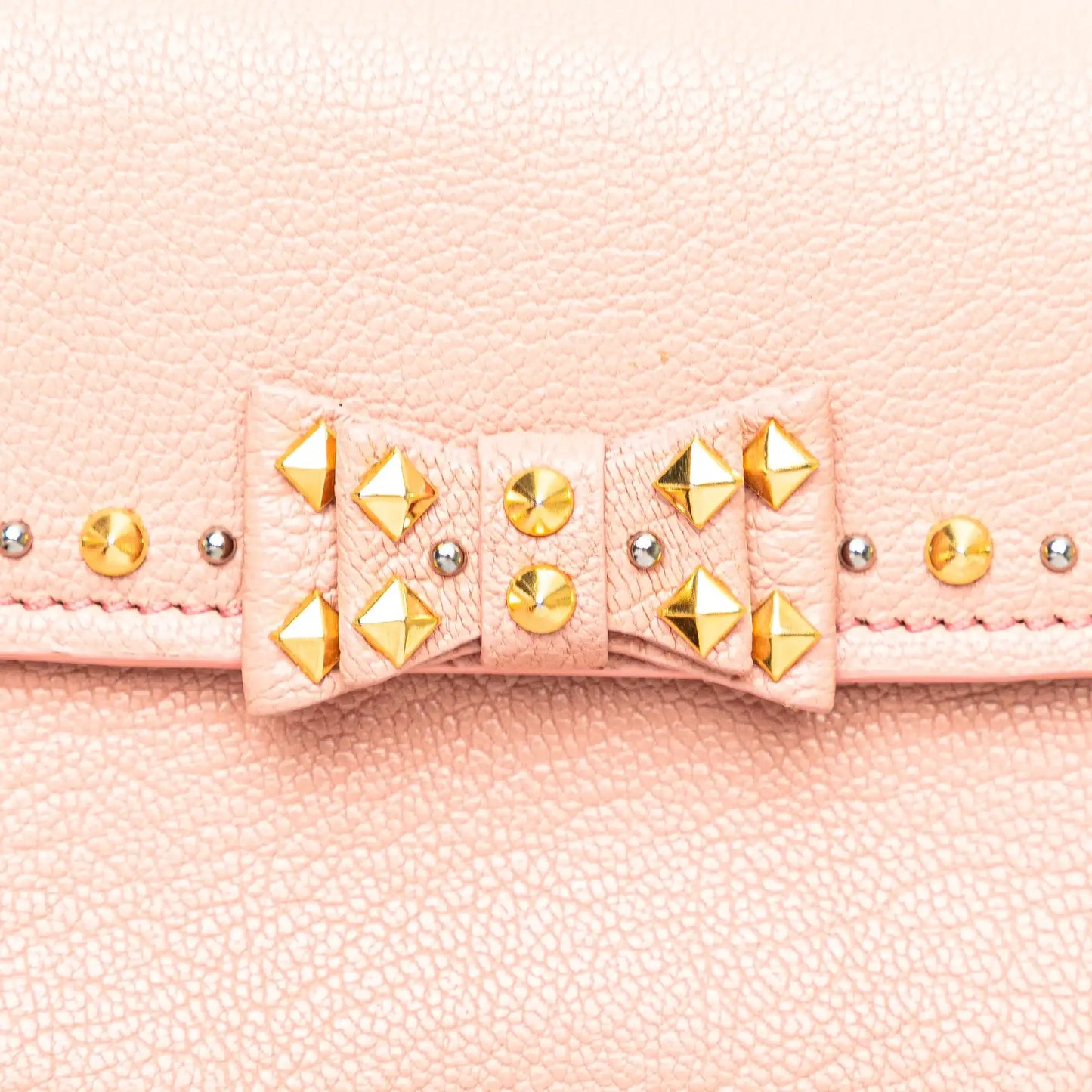 Miu Miu Goatskin Madras Crystal Studded Clutch