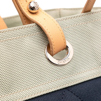 Chanel Large Bicolor Quilted Canvas Paris Biarritz Tote