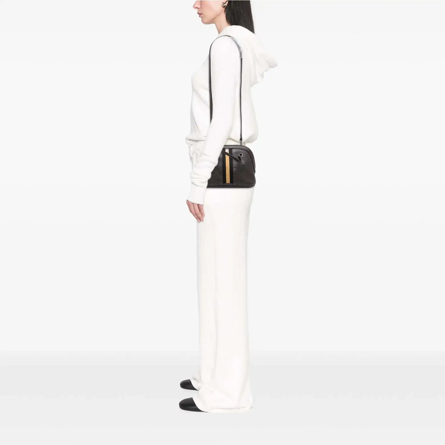 Gucci Mini Leather Web Dome Satchel