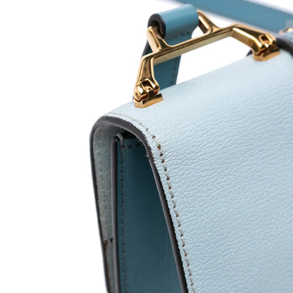 Miu Miu Goatskin Madras Soft Calf Crystal Embellished Crossbody