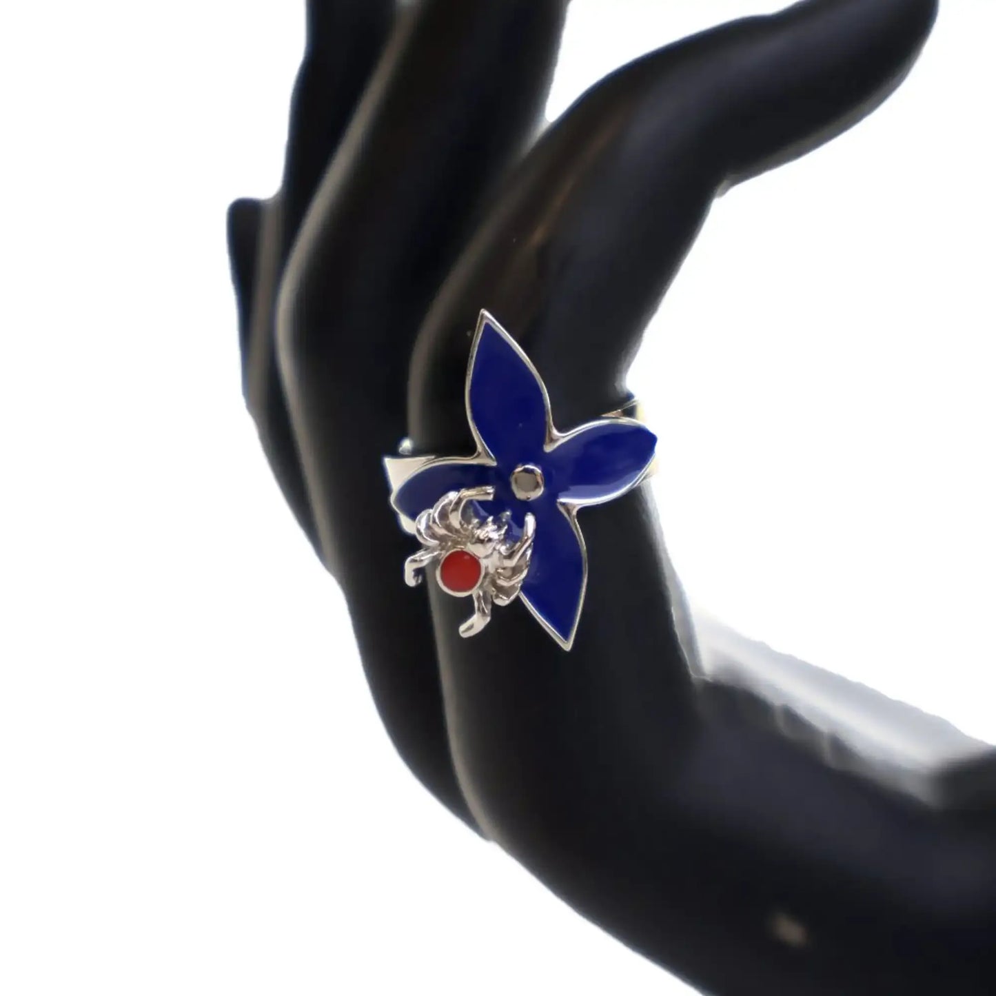 Louis Vuitton Silver Plated Enamel Fairytale Ring Set