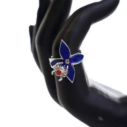 Louis Vuitton Silver Plated Enamel Fairytale Ring Set