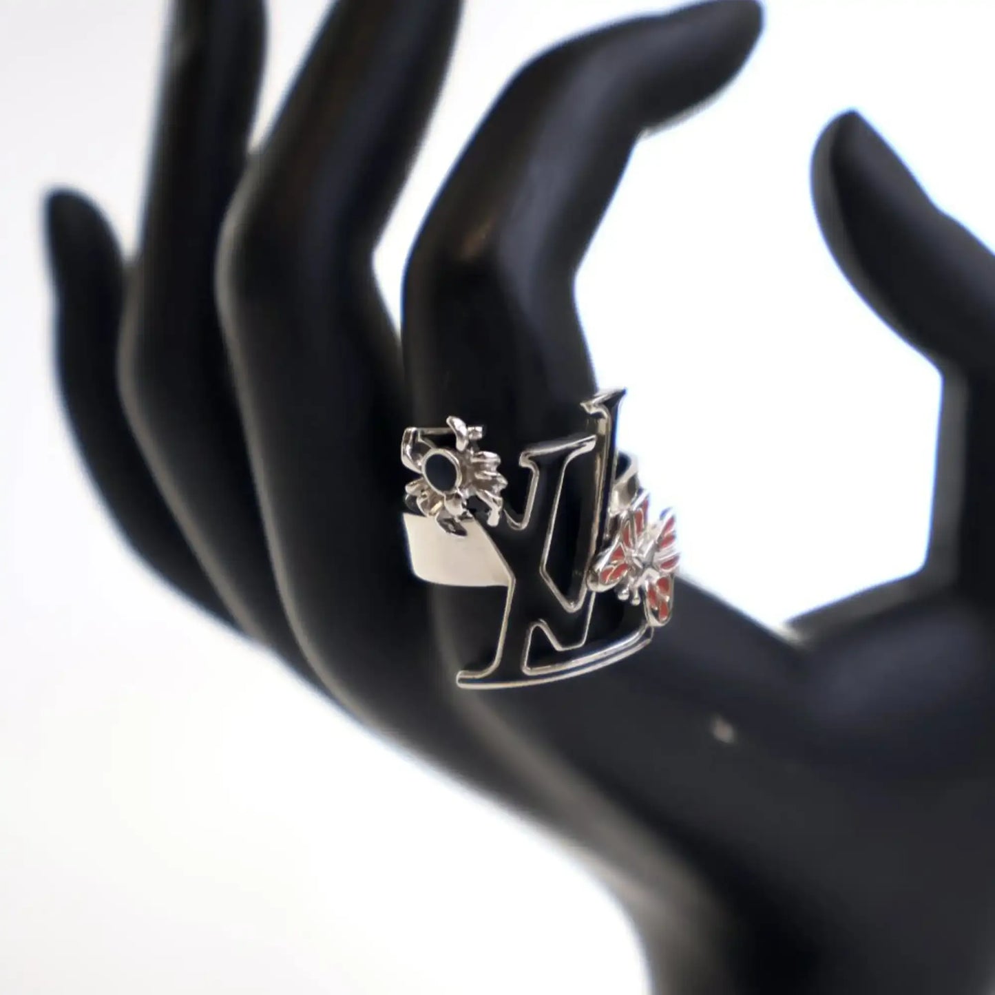 Louis Vuitton Palladium Plated Enamel Fairytale Cocktail Ring