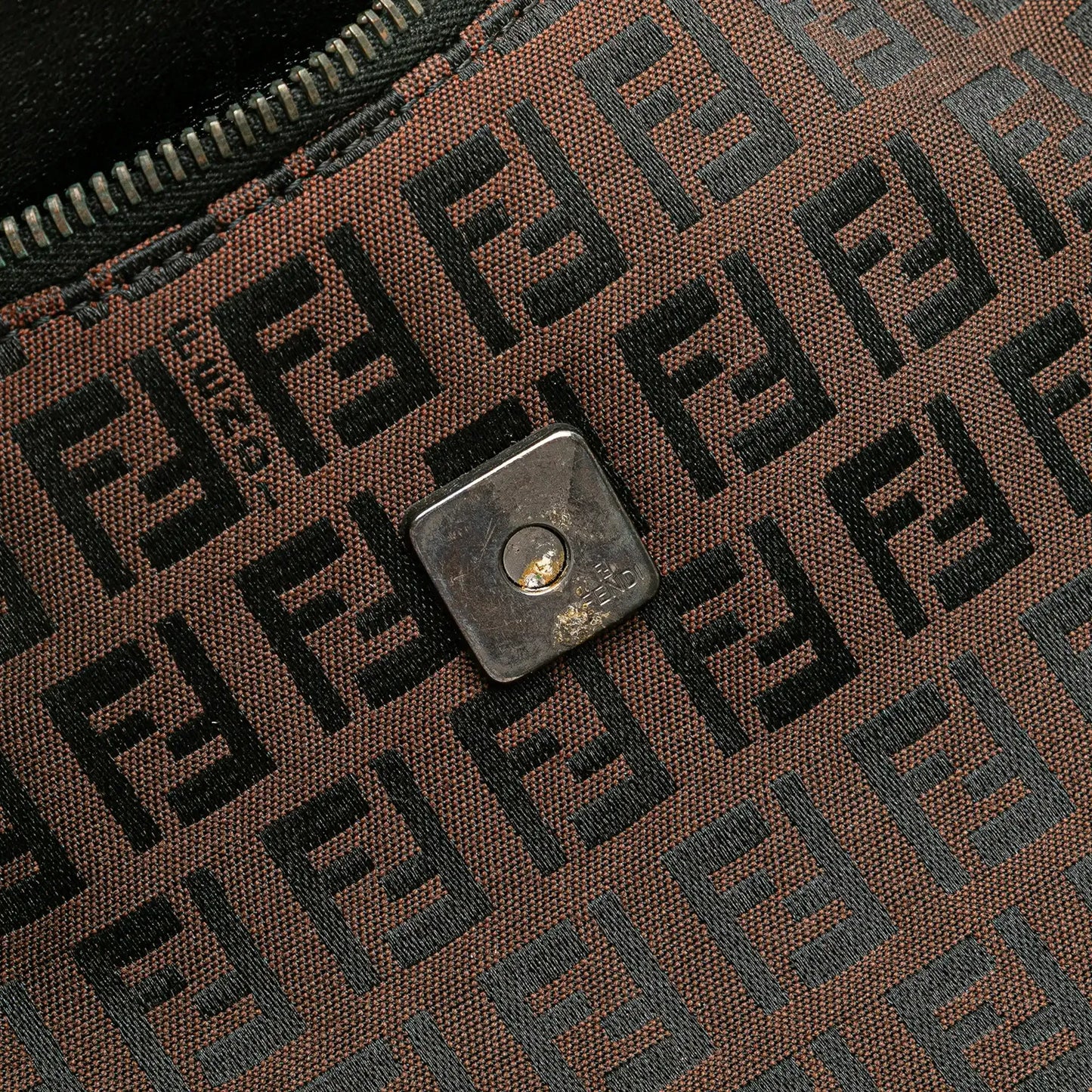 Fendi Zucchino Canvas Shoulder Bag