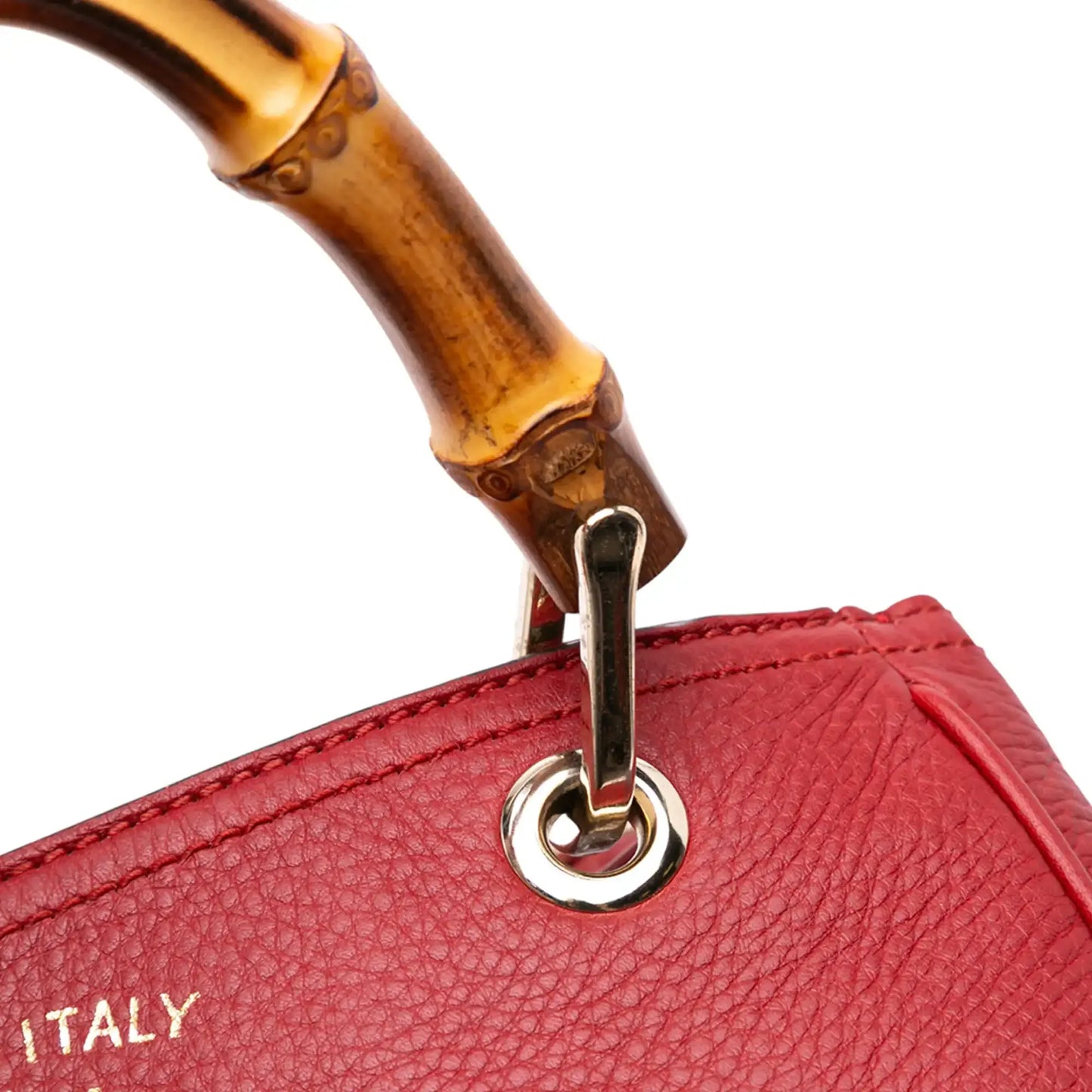 Gucci Small Calfskin Bamboo Shopper Satchel