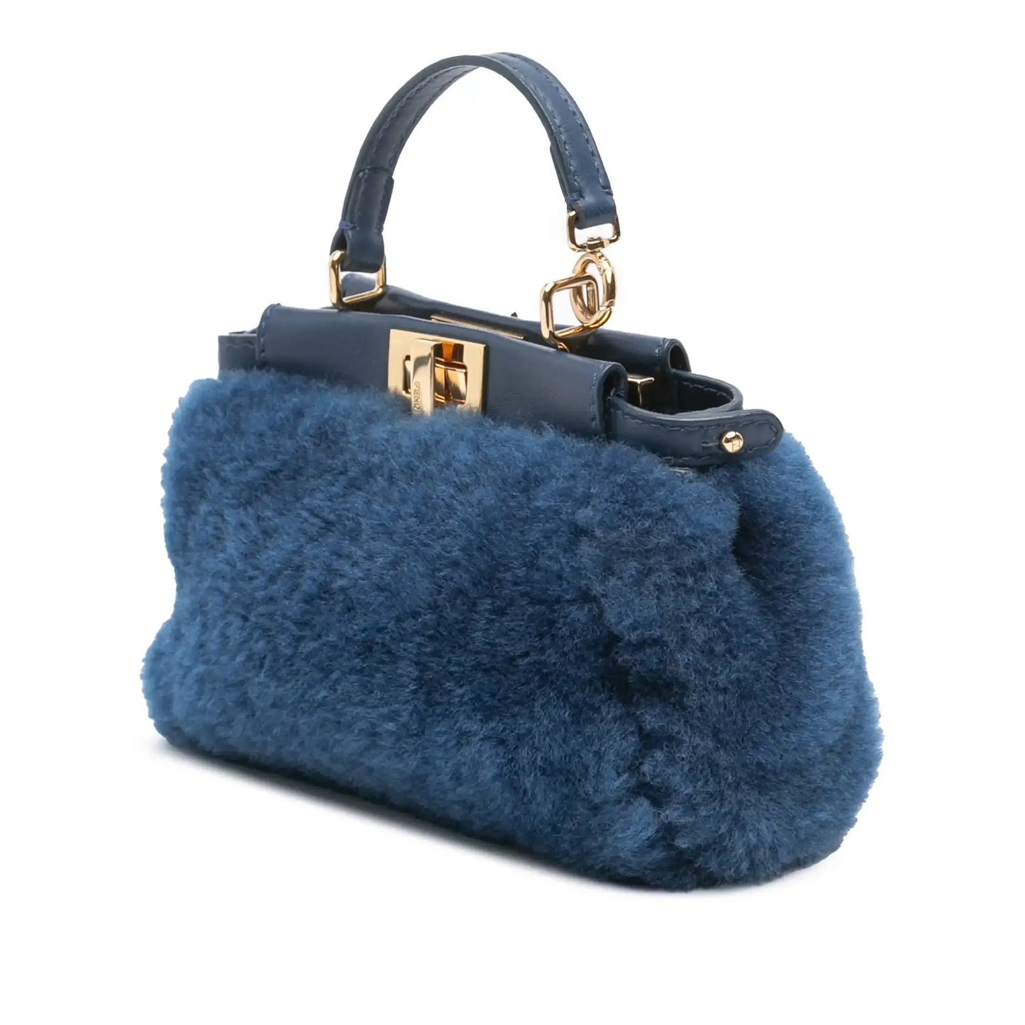 Fendi Micro Shearling Peekaboo Satchel