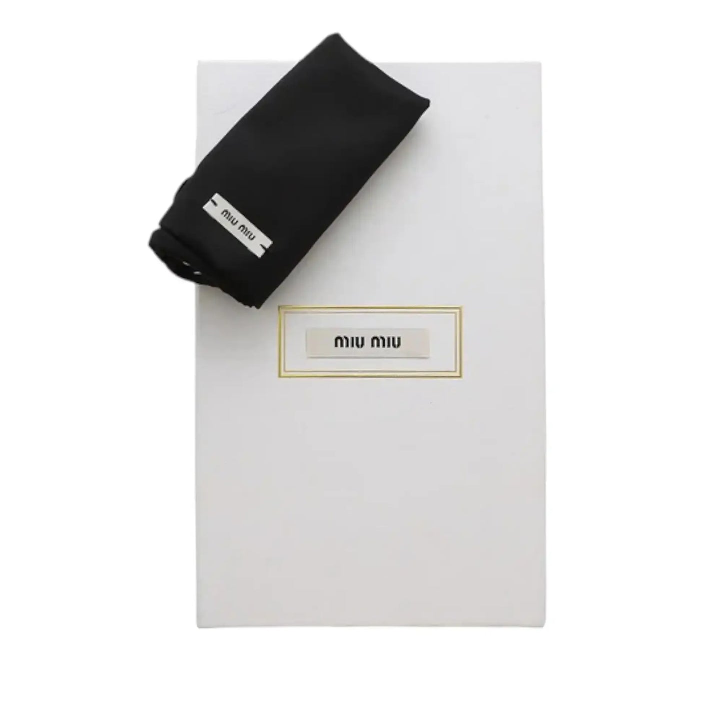 Miu Miu Gold Plated Faux Pearl Long Necklace