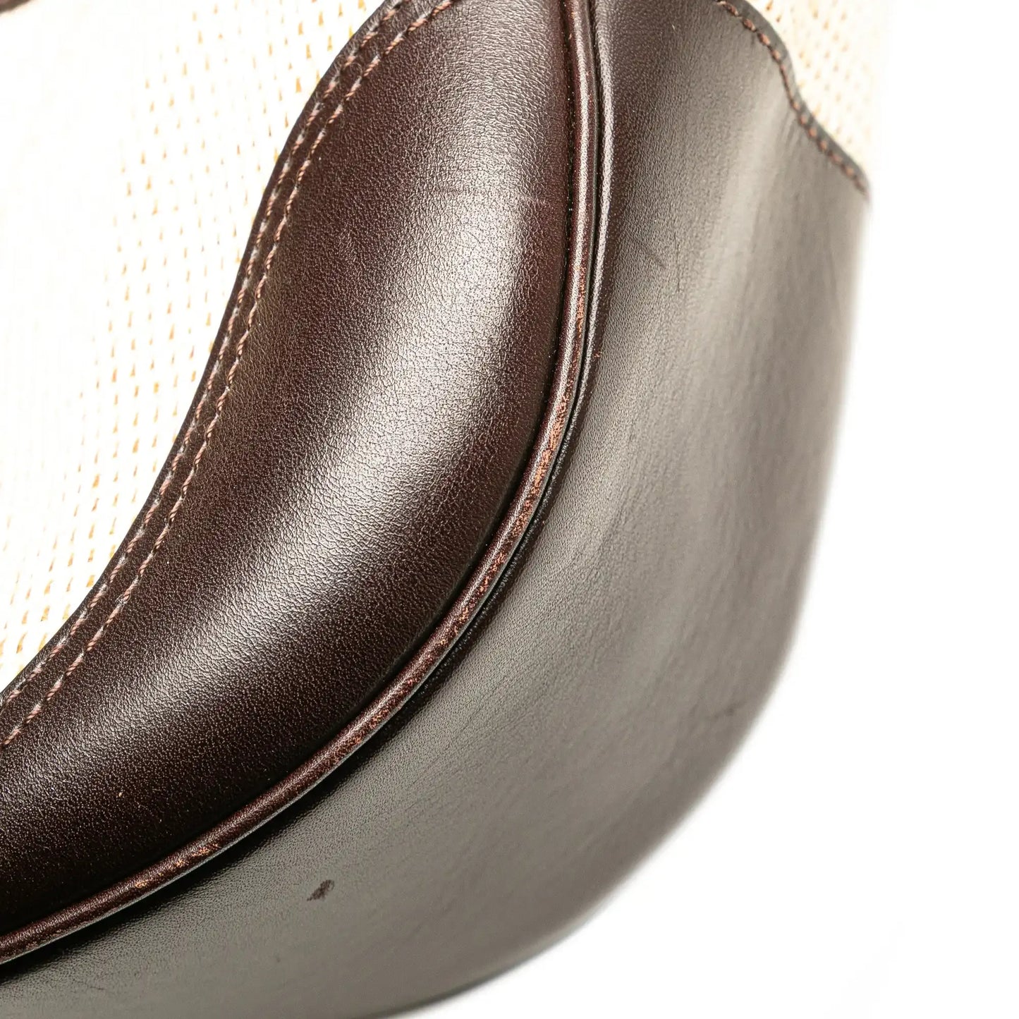 Burberry Straw and Leather Shoulder Bag