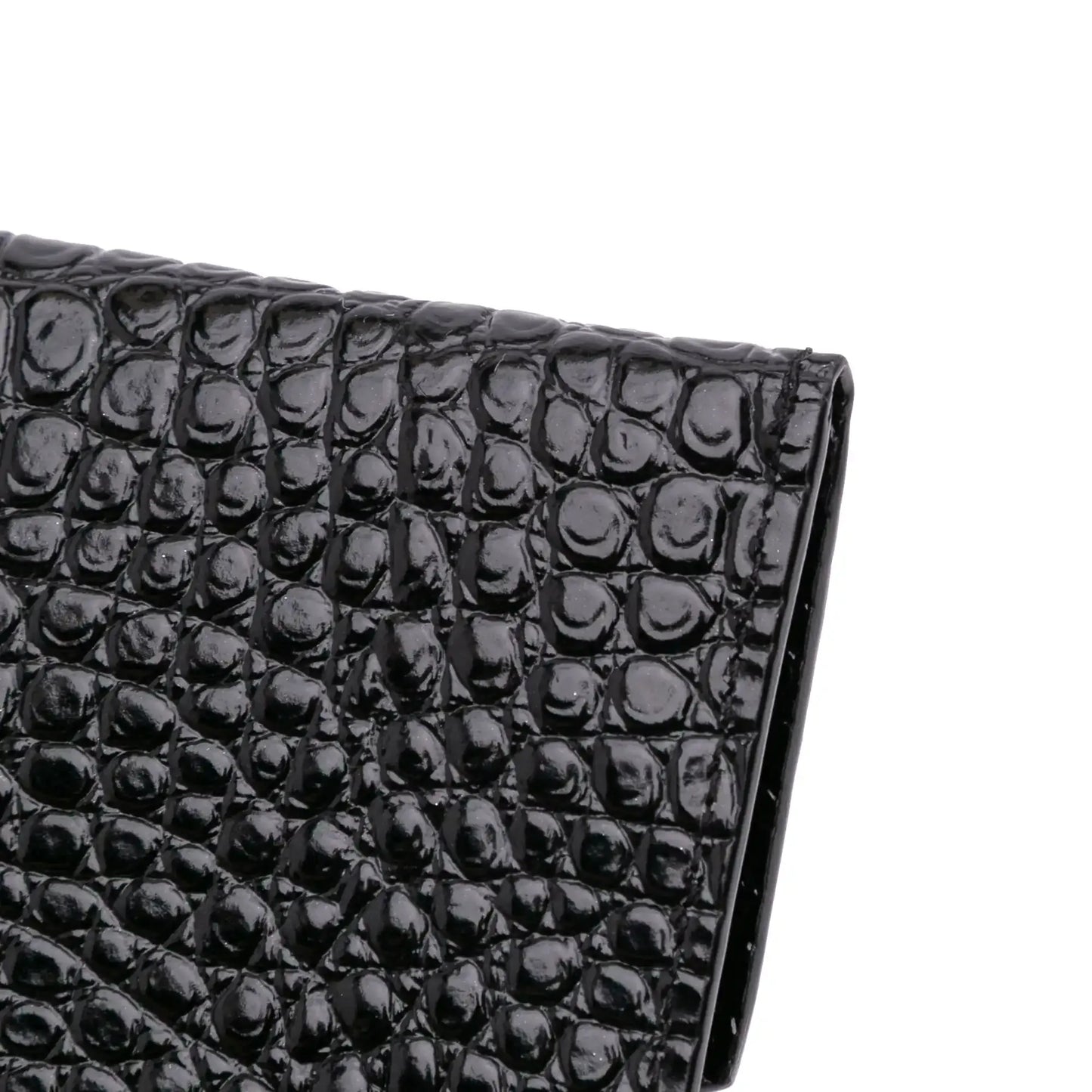 Saint Laurent Croc Embossed Patent Leather Uptown Pouch