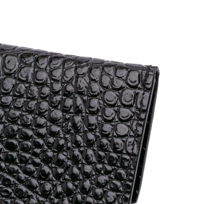 Saint Laurent Croc Embossed Patent Leather Uptown Pouch
