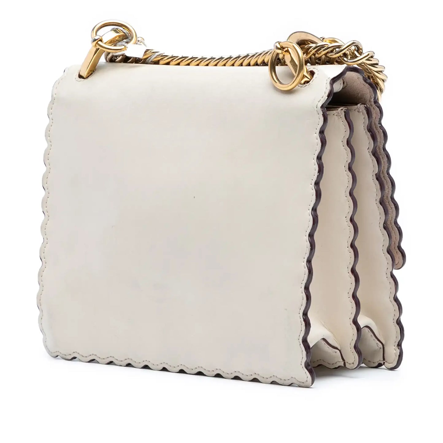 Fendi Small Scalloped Leather Kan I Crossbody