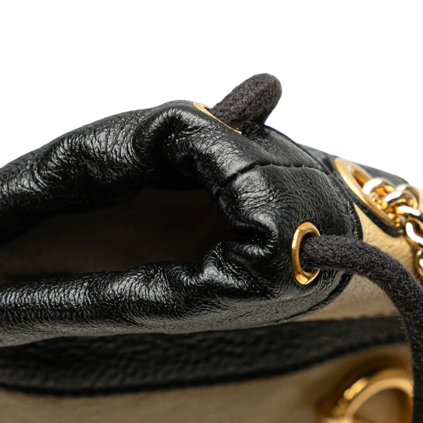 Gucci Mini Calfskin Diagonal Striped Zumi Bucket Bag