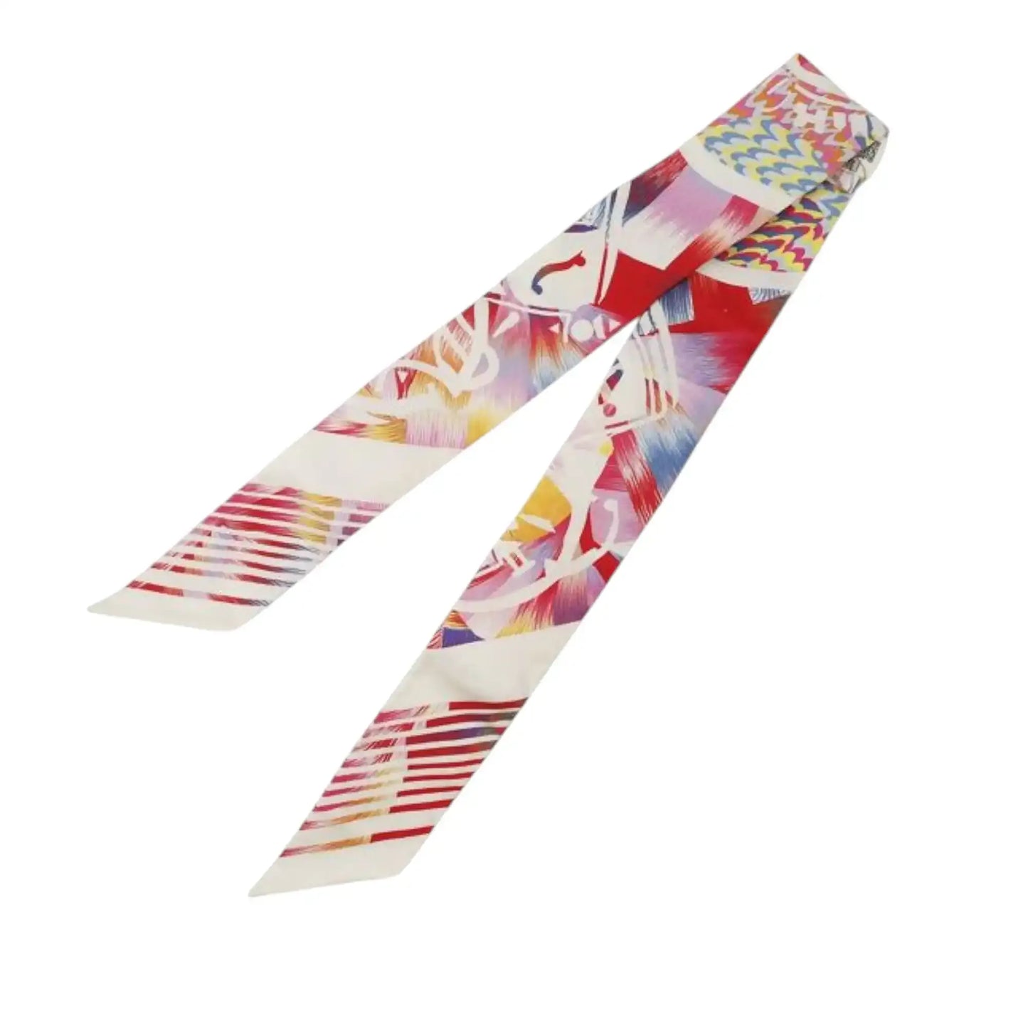 Hermès Ex Libris Marble Silk Twilly Scarf