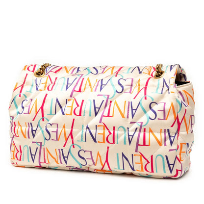 Saint Laurent Medium Silk Carre Rive Gauche Print Patchwork Jamie Shoulder Bag