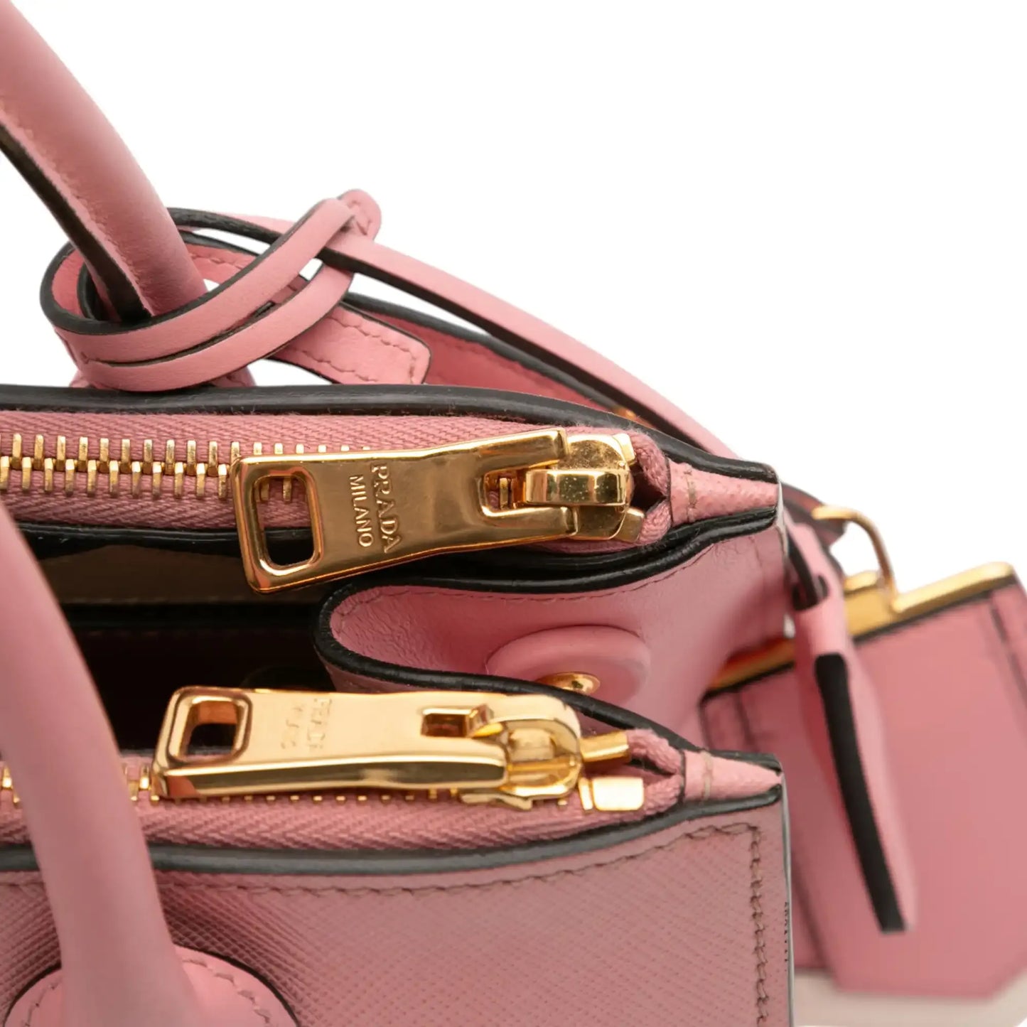 Prada City Calf Trimmed Saffiano Greche Paradigme Bag