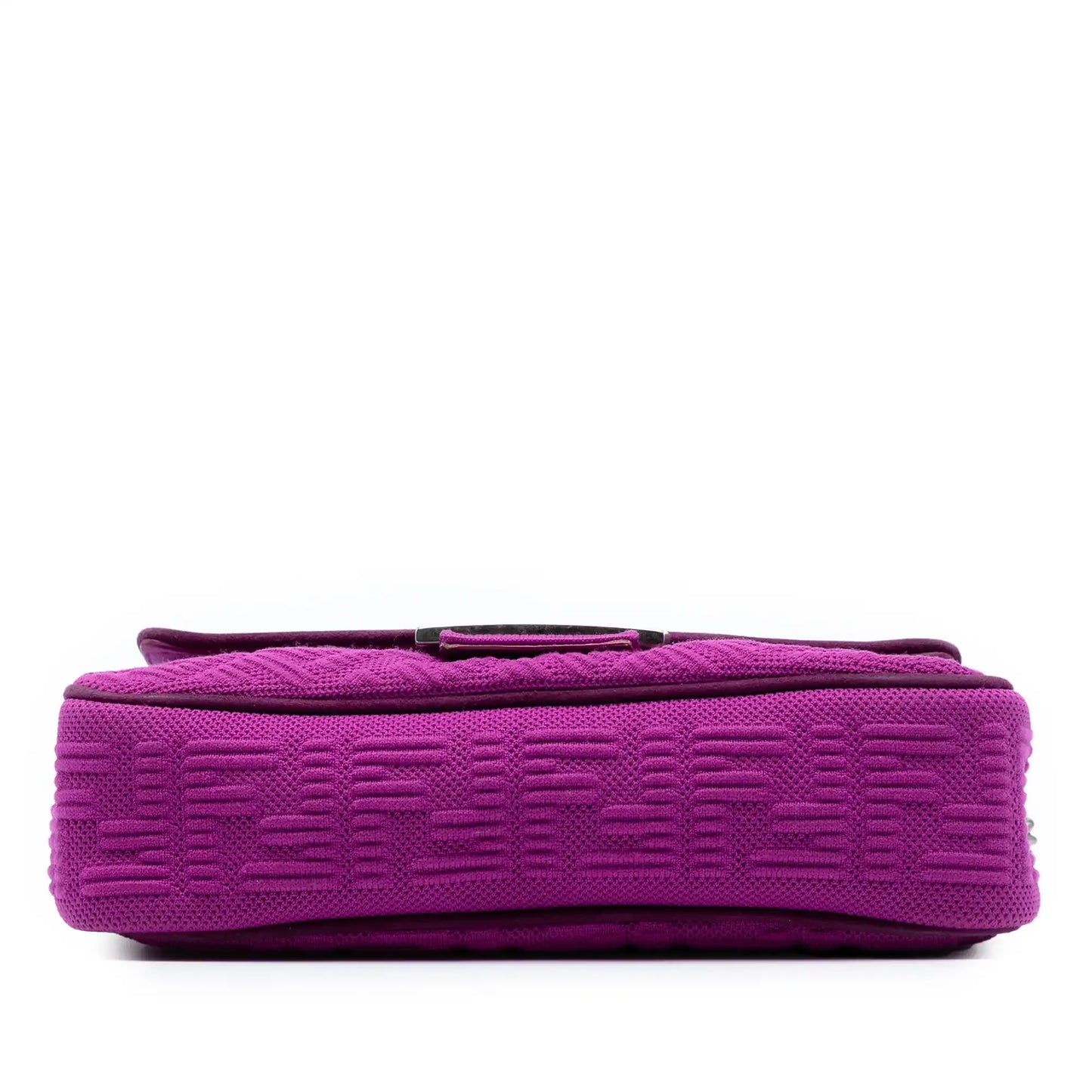 Fendi Zucca Embossed Technical Fabric Chain Midi Baguette