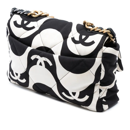 Chanel Large Printed Silk 19 Flap