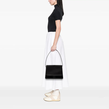 Chanel CC Jersey and Patent Shoulder Bag