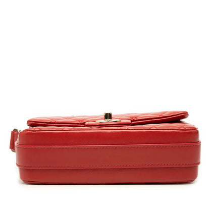 Chanel CC Quilted Calfskin Ruffle Strap Flap