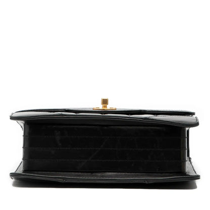 Chanel CC Chocolate Bar Patent and Lambskin Square Flap