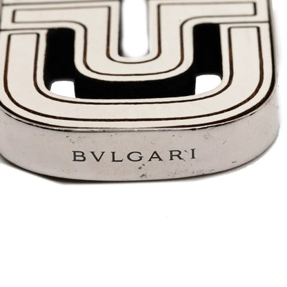 Bvlgari Sterling Silver and Leather Parentesi Pendant Necklace