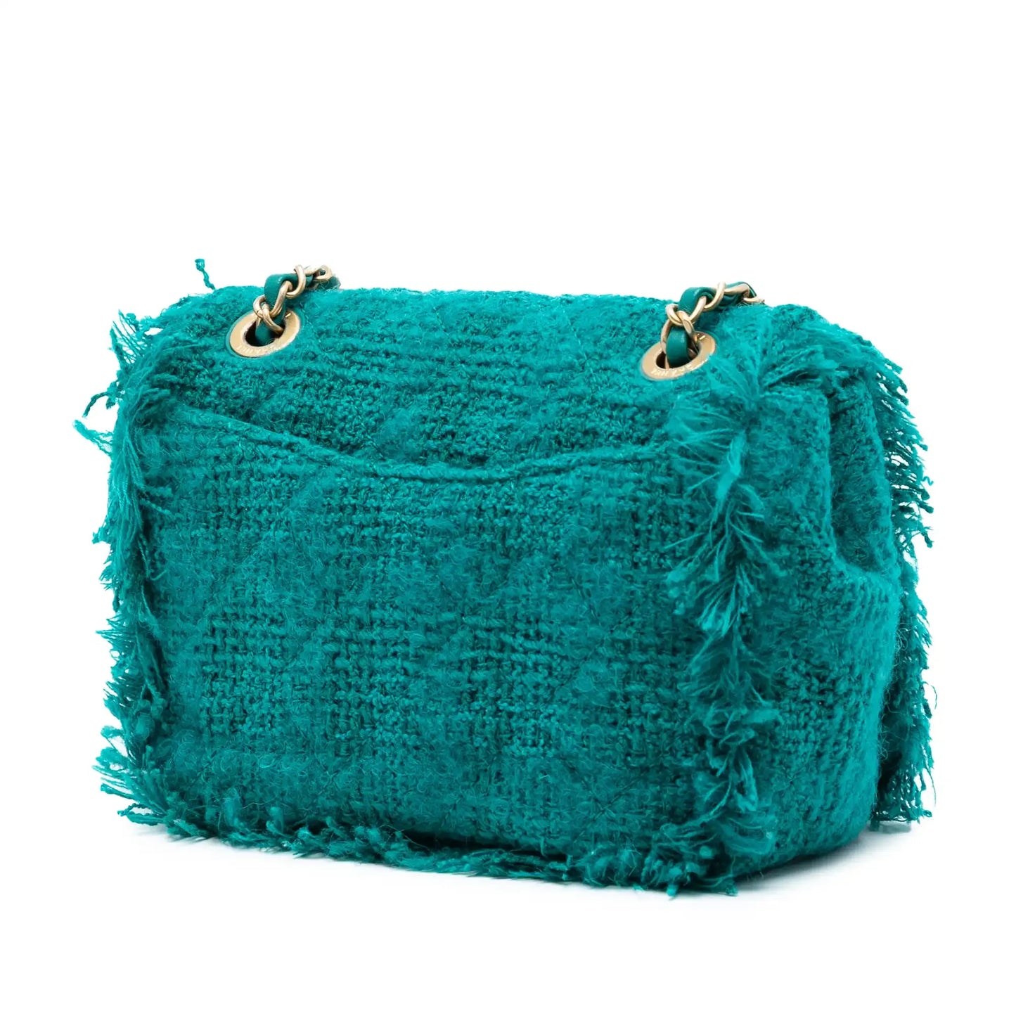 Chanel Small Wool Tweed Giant Logo Flap