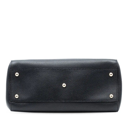 Gucci Calfskin Swing Top Handle Satchel