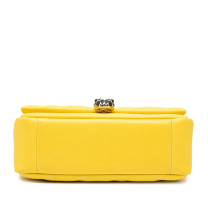 Bvlgari Leather Serpenti Cabochon Chain Crossbody