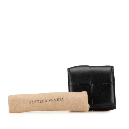 Bottega Veneta Leather Intreccio Cassette Folded Coin Purse
