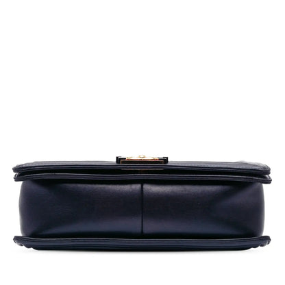 Chanel Medium Lambskin Embossed Cube Boy Flap