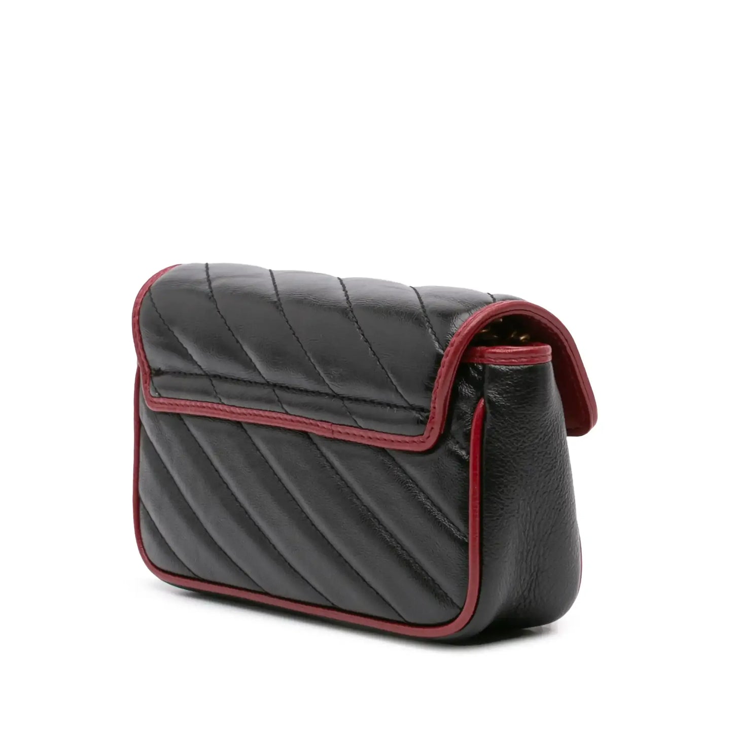 Gucci Super Mini GG Marmont Matelasse Leather Torchon Flap Crossbody