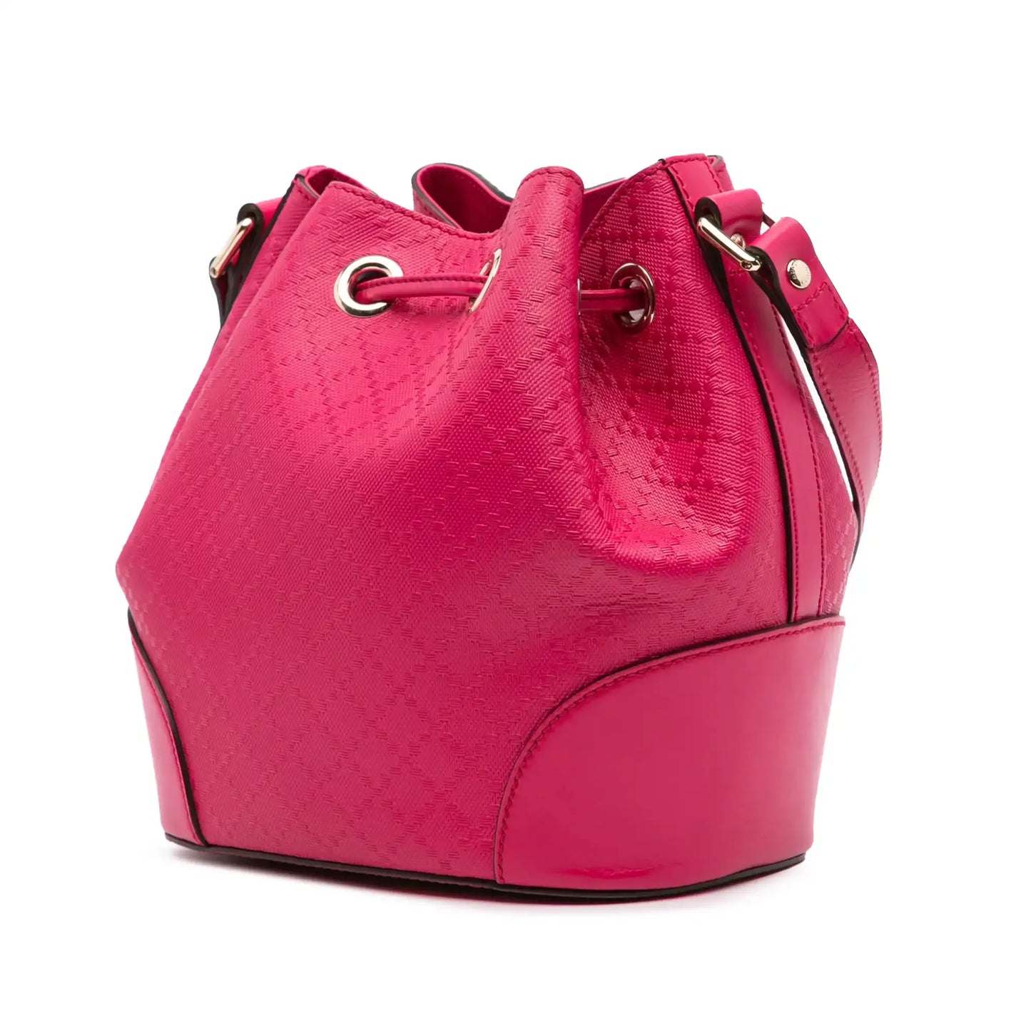 Gucci Diamante Leather Bright Bucket Bag