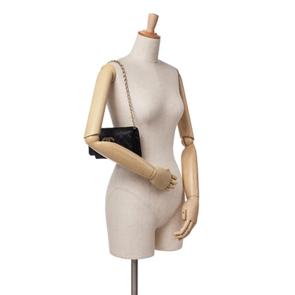 Chanel CC Quilted Satin Butterfly Chain Clutch