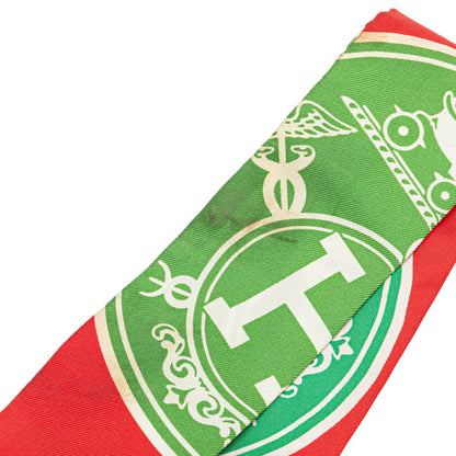 Hermès Ex Libris Twisty Silk Twilly Scarf