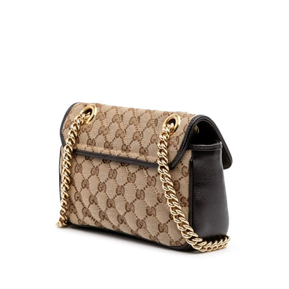 Gucci Mini GG Marmont Matelasse Canvas Flap Crossbody