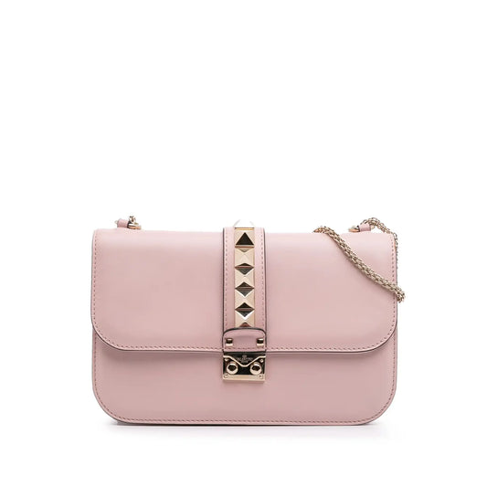 Valentino Medium Calfskin Rockstud Glam Lock Crossbody