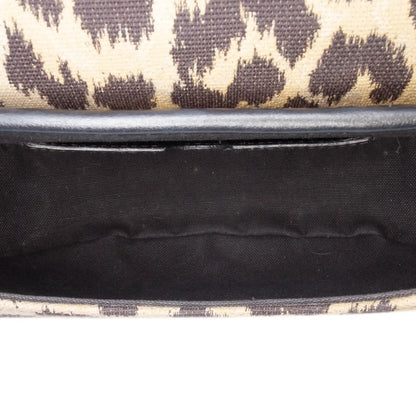 Dior Mizza Medium Embroidered Canvas Leopard Bobby Crossbody