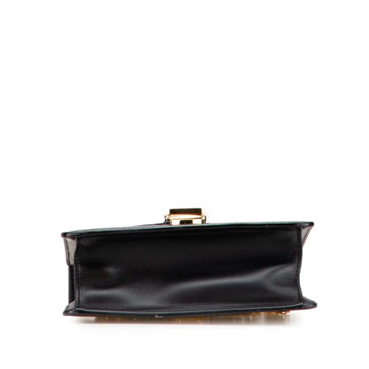 Gucci Mini Leather Web Sylvie Chain Crossbody