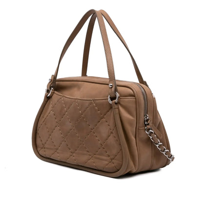 Chanel Quilted Iridescent Calfskin Relax CC Satchel