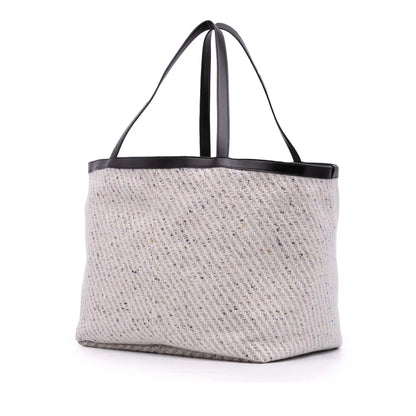 Bottega Veneta Large Wool and Calfskin Flip Flap Tote