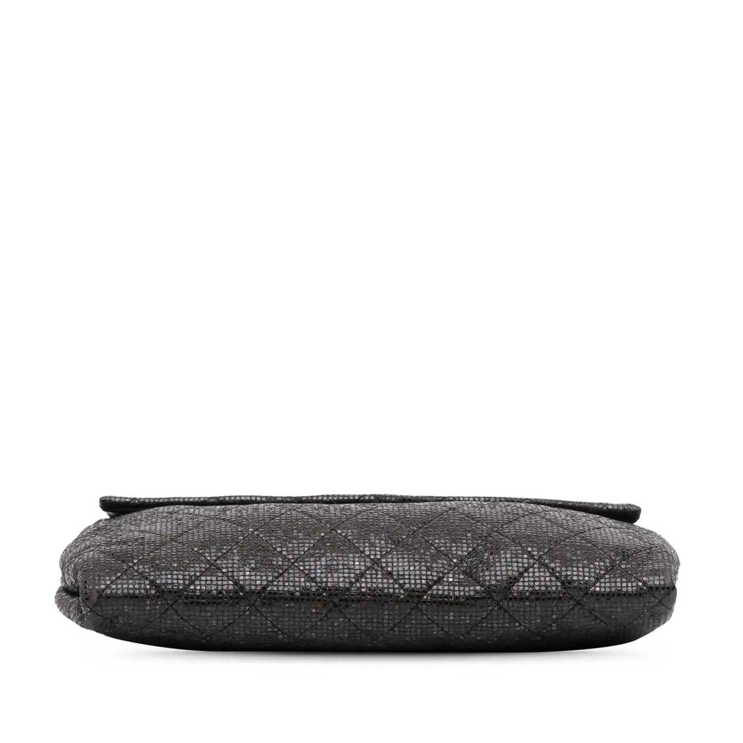 Chanel Quilted Laminated Fabric Chain Evening Crossbody