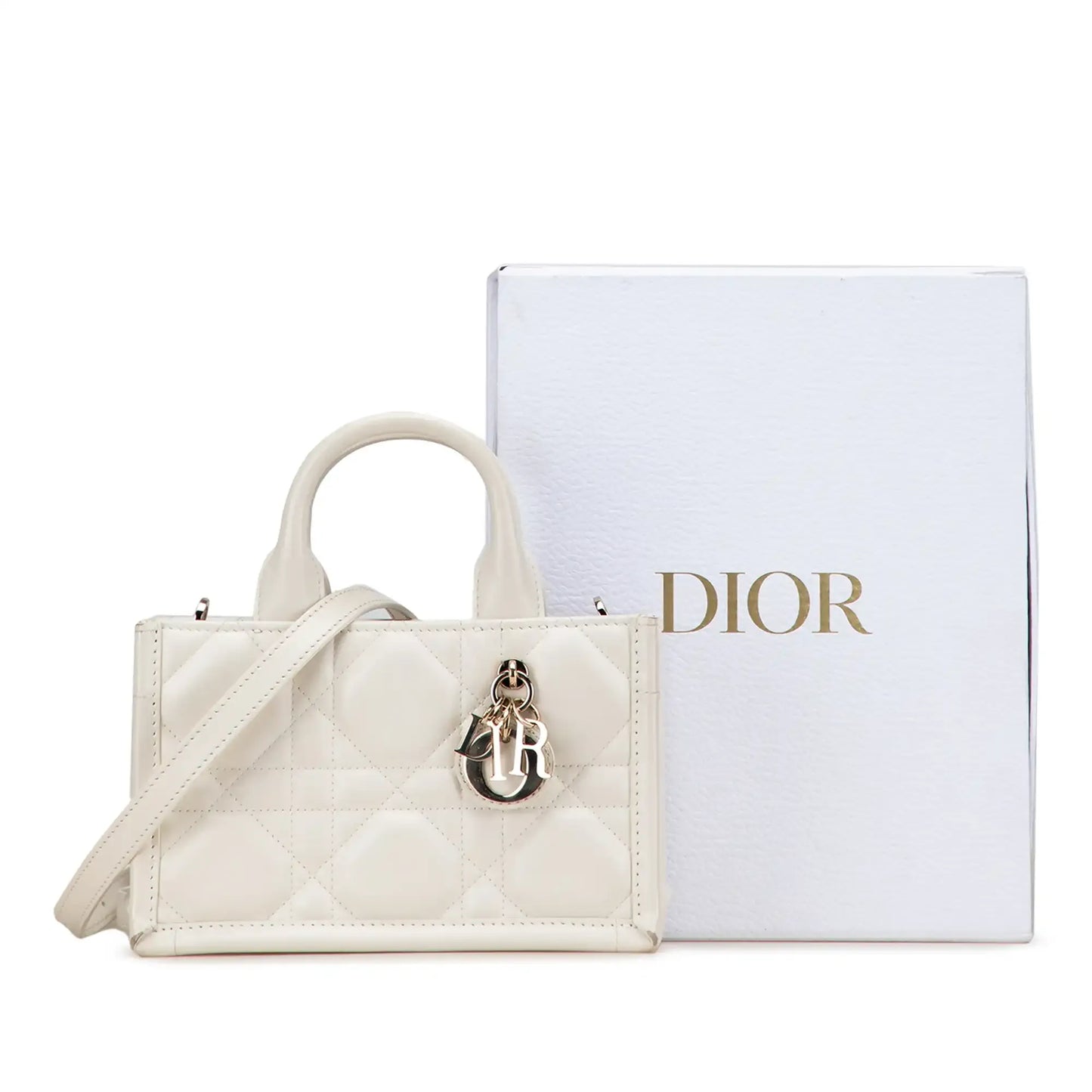Dior Mini Calfskin Macrocannage Book Tote